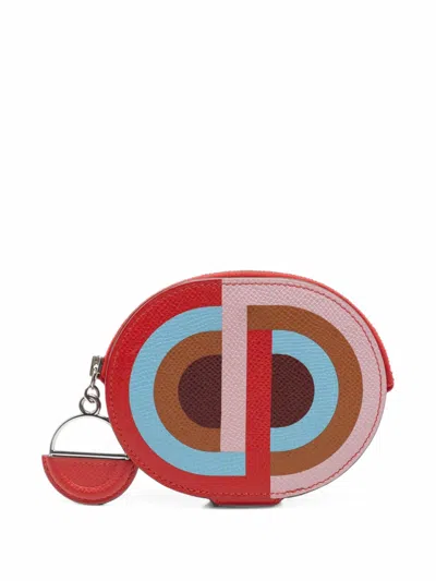 Pre-owned Hermes 2019 In The Loop Coin Purse In Red