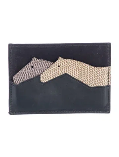 Pre-owned Hermes 2019 Les Petits Chevaux Card Holder In Black