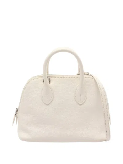 Pre-owned Hermes 2019 Mini Chevre Mysore Bolide 1923 Satchel In White
