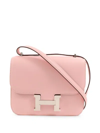 Pre-owned Hermes 2019 Mini Constance Shoulder Bag In Pink