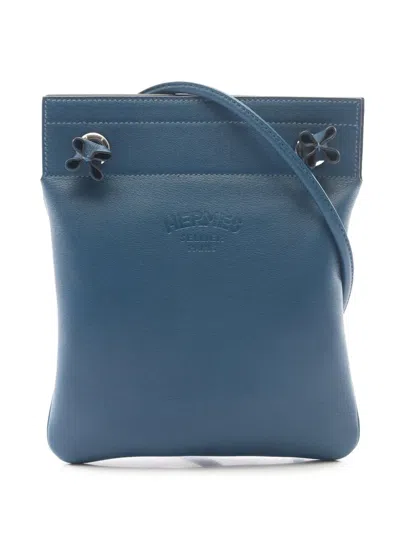 Pre-owned Hermes 2019 Mini Evercolor Aline Bag Shoulder Bag In Blue