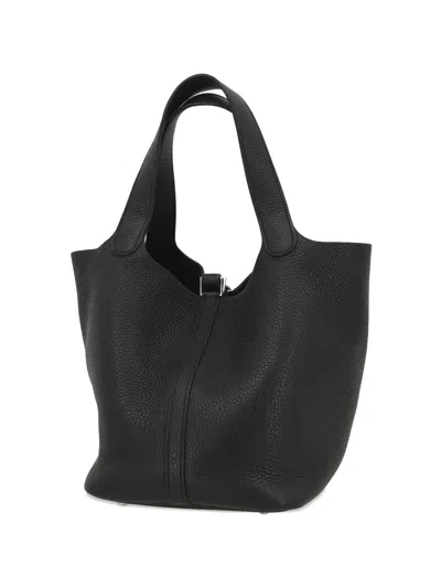 Pre-owned Hermes 2019 Mm Picotin Lock Tote Bag In Black
