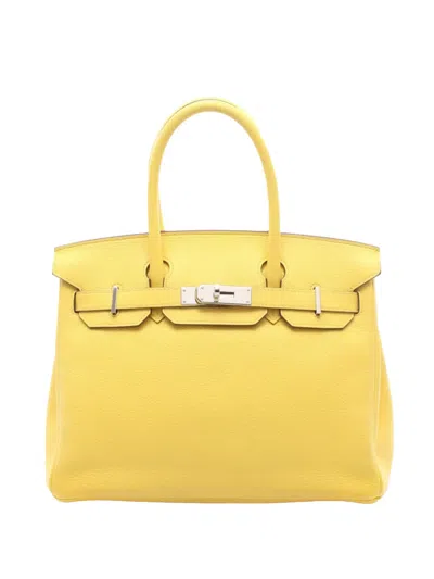 Pre-owned Hermes 2019 Novillo Birkin 30 Handbag In Yellow