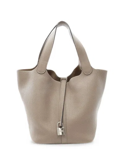 Pre-owned Hermes 2019 Picotin Lock Mm Tote Bag In Neutrals
