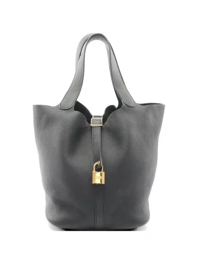 Pre-owned Hermes 2019 Picotin Lock Tote Bag In Black