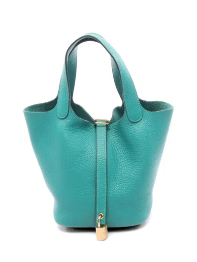 Pre-owned Hermes 2019 Picotin Lock Tote Bag In Green