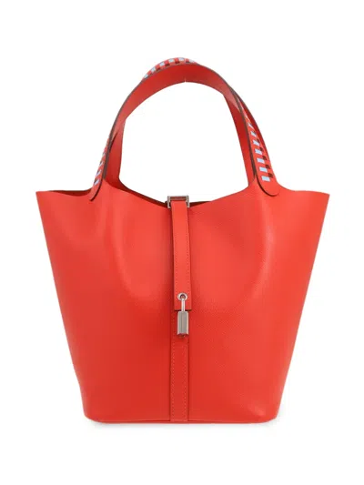Pre-owned Hermes 2019 Picotin Lock Tote Bag In Red