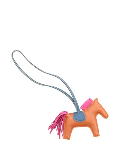 Pre-owned Hermes 2019 Rodeo Pm Charm In Blue