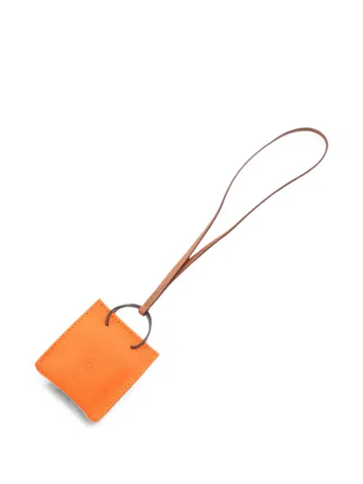 Pre-owned Hermes 2019 Sac Orange D-stamp Bag Charm