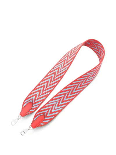 Pre-owned Hermes 2019 Sangle Zigzag Shoulder Strap In Red