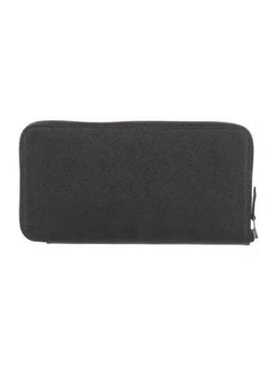 Pre-owned Hermes 2019 Silk'in Classic Wallet In Black