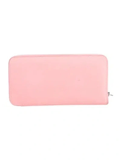 Pre-owned Hermes 2019 Silk'in Classique Wallet In Pink