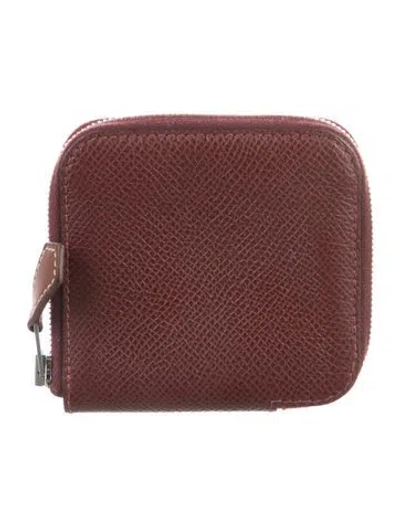 Pre-owned Hermes 2019 Silk'in Coin Purse In Red