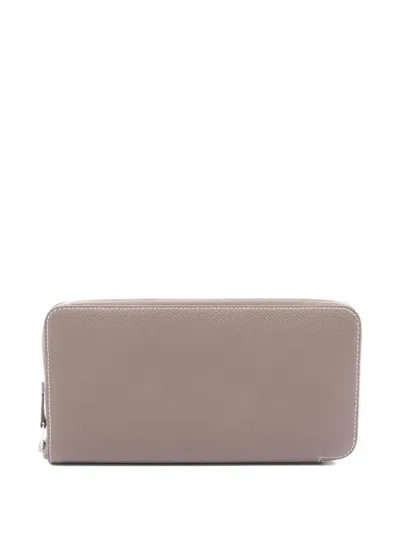 Pre-owned Hermes 2019 Silk'in Wallet In Neutral