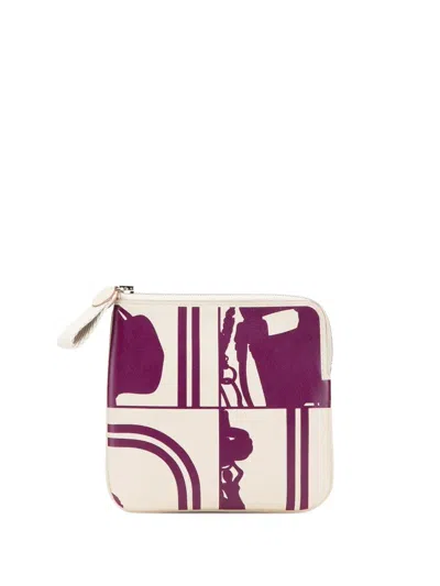 Pre-owned Hermes 2019 Swift Brides De Gala En Desordre Tattoo Carre Pocket Pouch