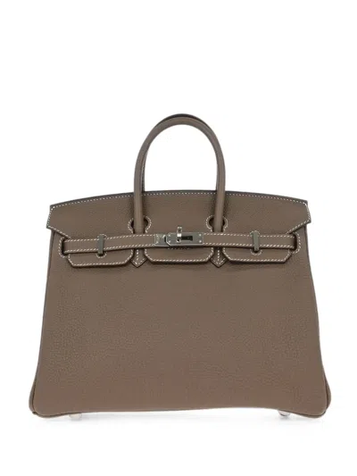Pre-owned Hermes 2019 Togo Birkin 25 Handbag In 中性色