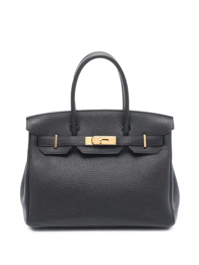 Pre-owned Hermes 2019 Togo Birkin Retourne 30 Handbag In Black