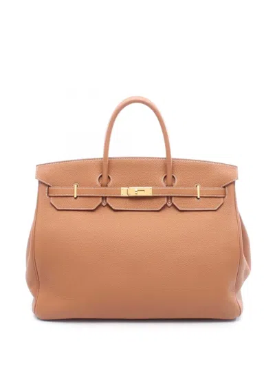 Pre-owned Hermes 2019 Togo Birkin Retourne 40 Handbag In Brown
