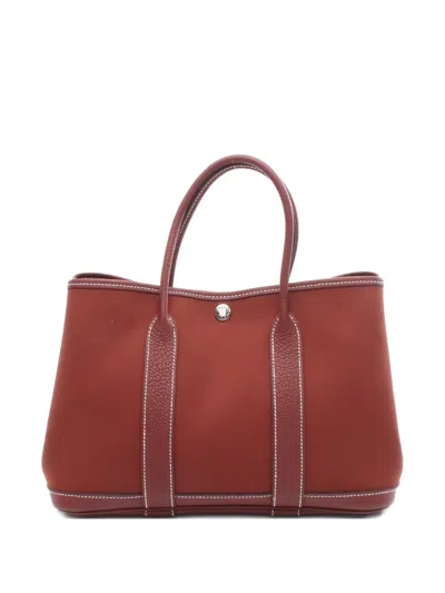 Pre-owned Hermes 2019 Tpm Garden Party Tote Bag In Brown