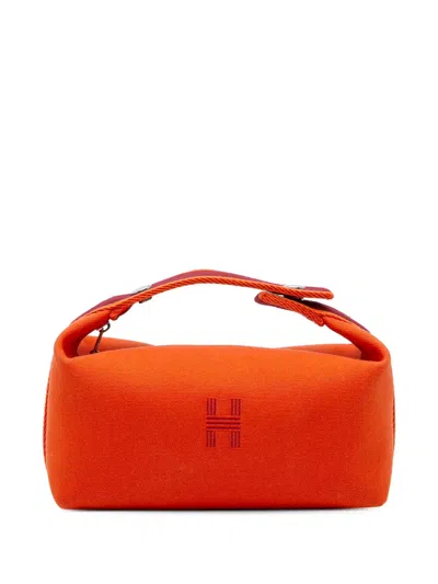 Pre-owned Hermes 2020-2024 Small Toile Bride A Brac Vanity Bag