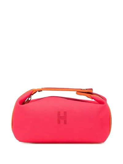 Pre-owned Hermes 2020-2024 Small Toile Bride A Brac Vanity Bag