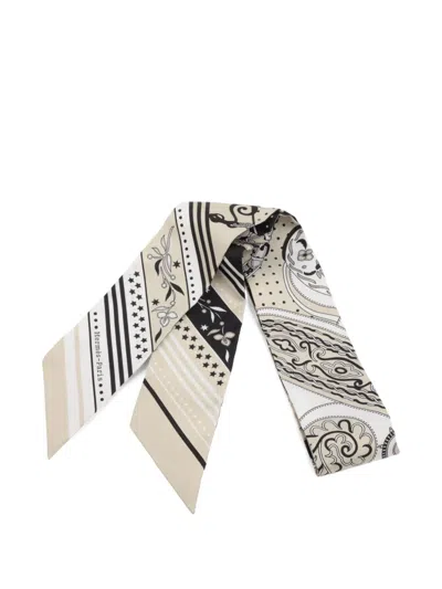 Pre-owned Hermes 2020-2025 Festuval Des Amaxones Printed Scarve In Neutral