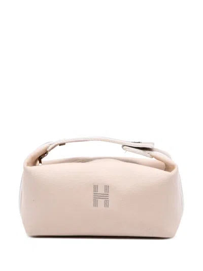 Pre-owned Hermes 2020-2025 Small Canvas Bride A Brac Vanity Bag In Brown