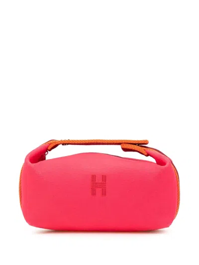 Pre-owned Hermes 2020-2025 Small Toile Bride A Brac Vanity Bag