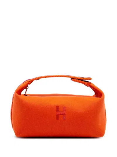 Pre-owned Hermes 2020-2025 Small Toile Bride A Brac Vanity Bag