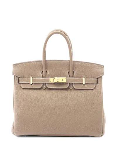 Pre-owned Hermes 2020 25 Birkin 25 Tote Bag In Gray