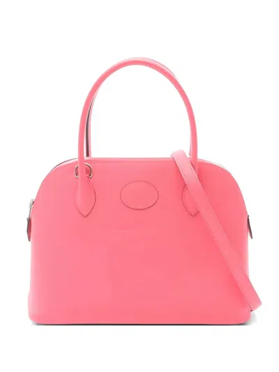 Pre-owned Hermes 2020 27 Bolide Tote Bag In Pink