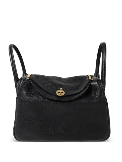 Pre-owned Hermes 2020 30 Lindy Tote Bag In Black