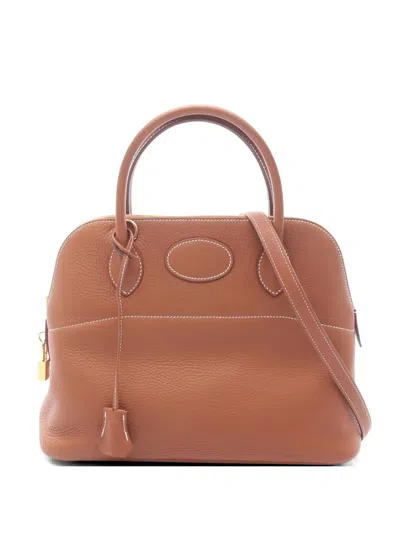 Pre-owned Hermes 2020 31 Bolide Leather Handbag In Brown