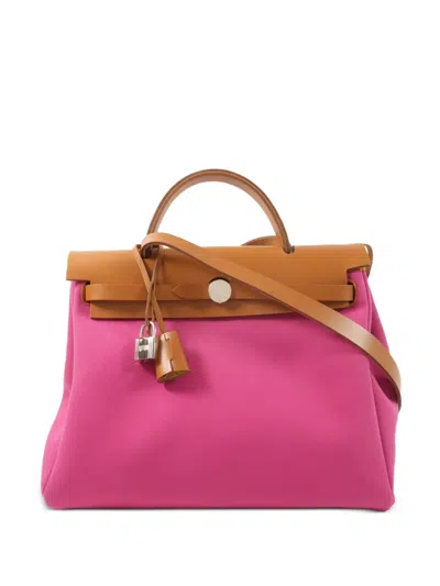 Pre-owned Hermes 2020 31 Herbag Zip Shoulder Bag In Pink
