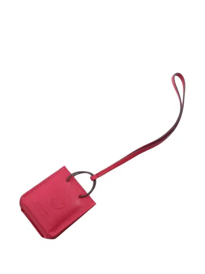 Pre-owned Hermes 2020 Agneau Bag Charm In Pink