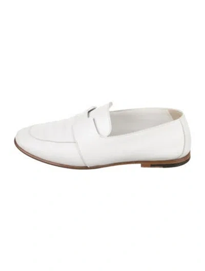 Pre-owned Hermes 2020 Ancora Loafers In White
