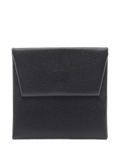 Pre-owned Hermes 2020 Bastia Verso Coin Purse In Black