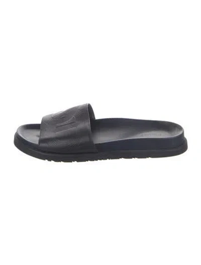 Pre-owned Hermes 2020 Biarritz Slides In Blue