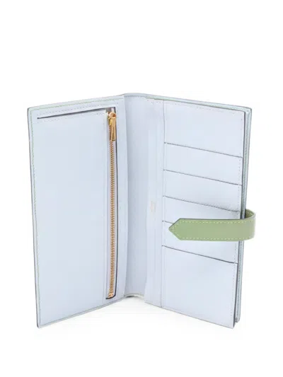 Pre-owned Hermes 2020 Bi-fold Long Wallet In Green