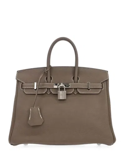 Pre-owned Hermes 2020 Birkin 25 Handbag In Gray