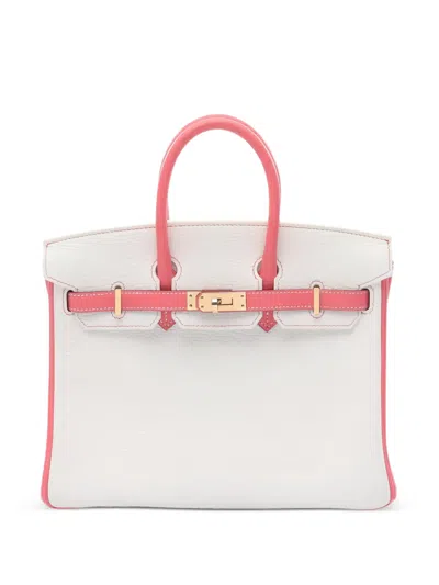 Hermes 2020 Birkin 25 Leather Handbag In White