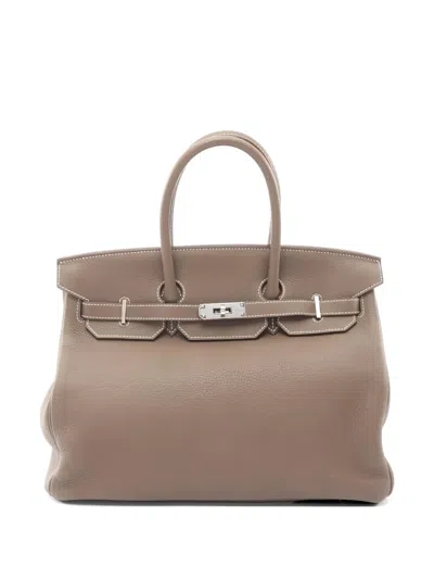 Pre-owned Hermes 2020 Birkin 35 Tote Bag In Neutral