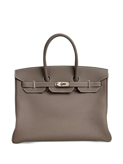 Pre-owned Hermes 2020 Birkin 35 Tote Bag In Neutral