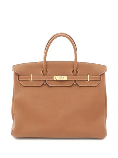 Pre-owned Hermes 2020 Birkin 40 Handbag In 褐色