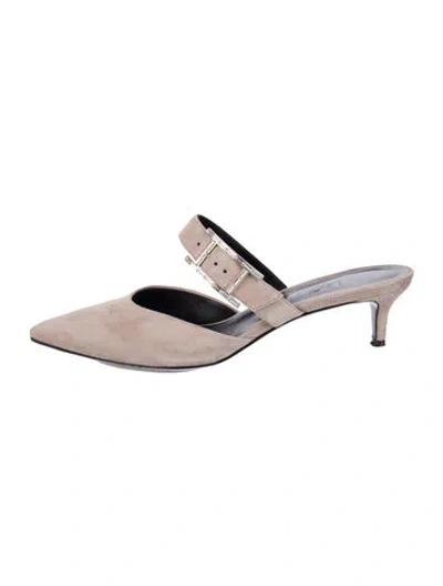 Pre-owned Hermes 2020 Blink Mules In Neutrals