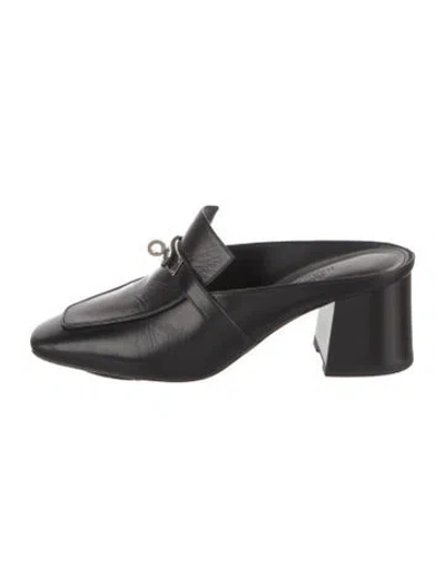 Pre-owned Hermes 2020 Blossom Mules In Black