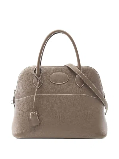 Pre-owned Hermes 2020 Bolide 31 Clemence Tote Bag In Gray
