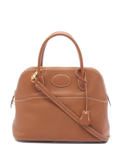 Pre-owned Hermes 2020 Bolide 31 Leather Tote Bag In Brown