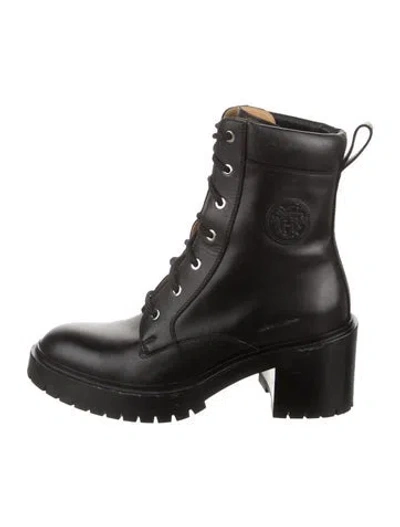 Pre-owned Hermes 2020 Bridge Combat Boots In Black