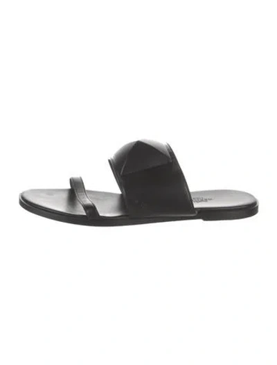 Pre-owned Hermes 2020 Caia Slides In Black